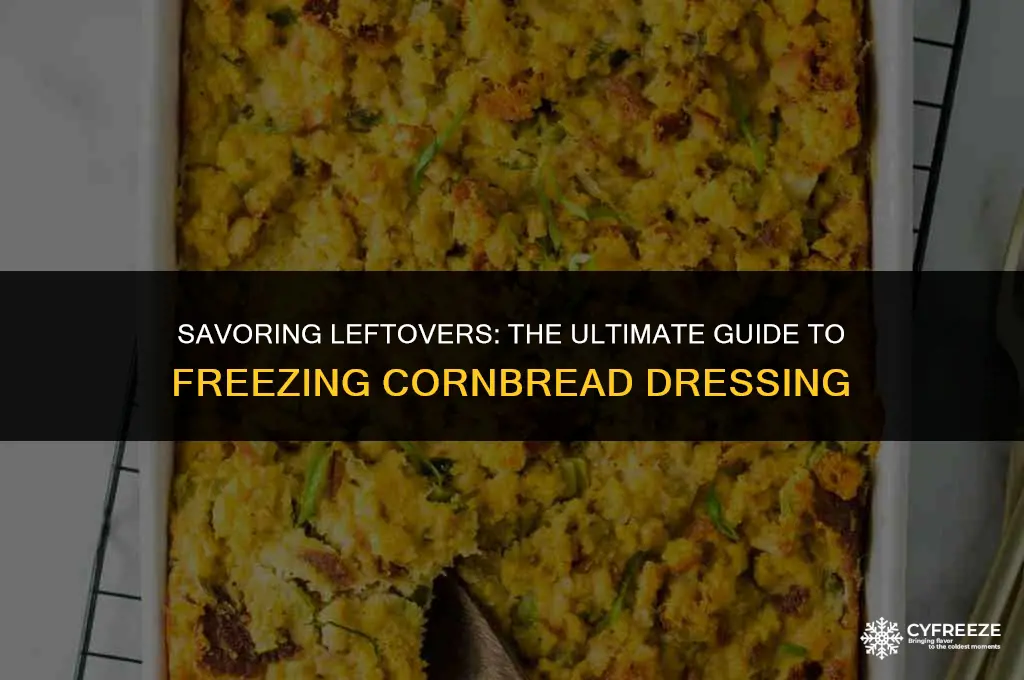 how long will cornbread dressing keep in freezer