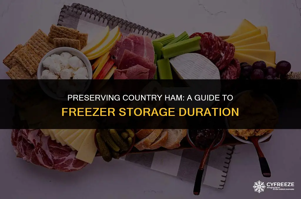 how long will country ham keep in the freezer