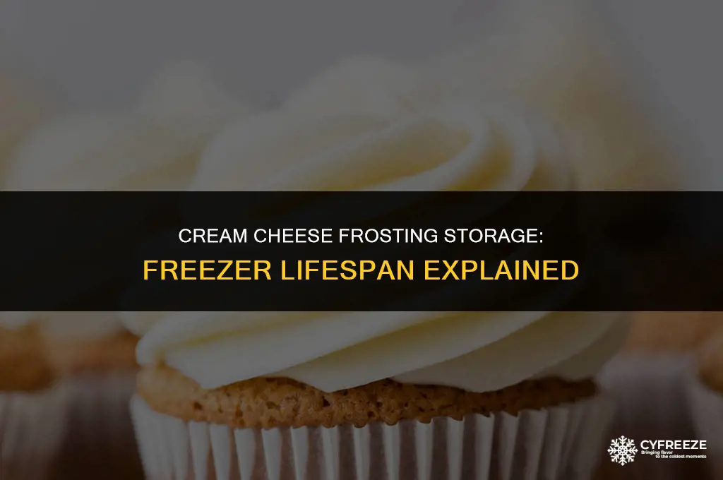 how long will cream cheese frosting last in the freezer