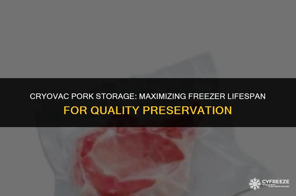 how long will cryovac pork last in the freezer