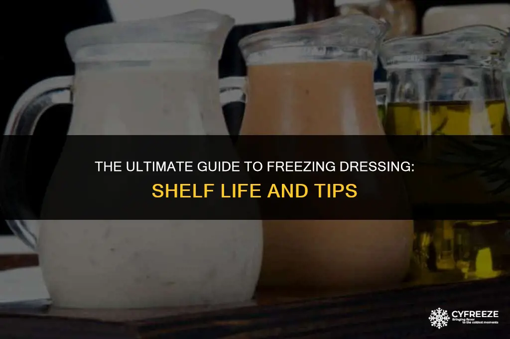 how long will dressing keep in the freezer