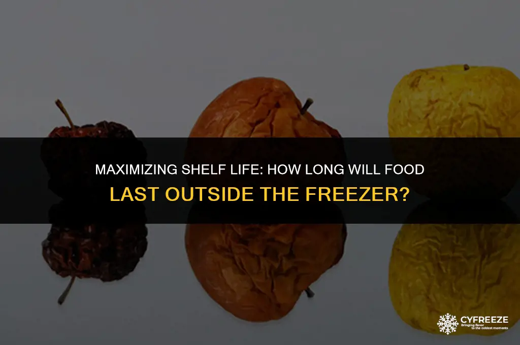 how long will food last outside the freezer