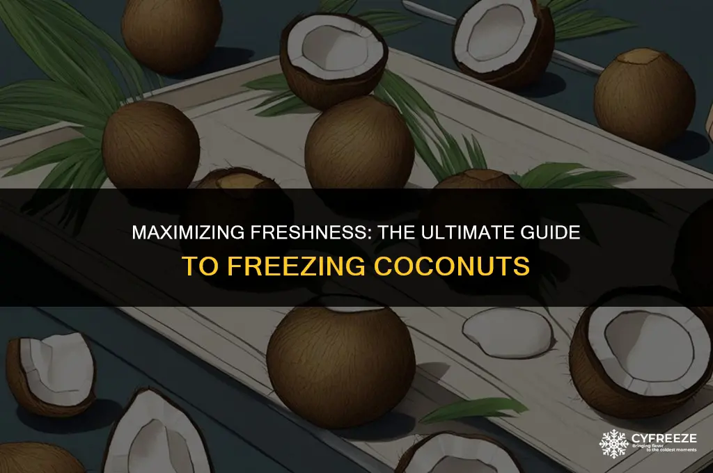 how long will fresh coconuts last in freezer