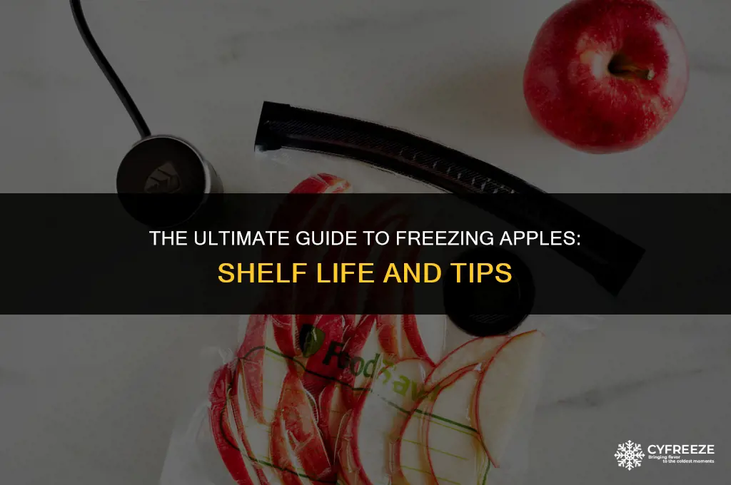 how long will frozen apples keep in the freezer