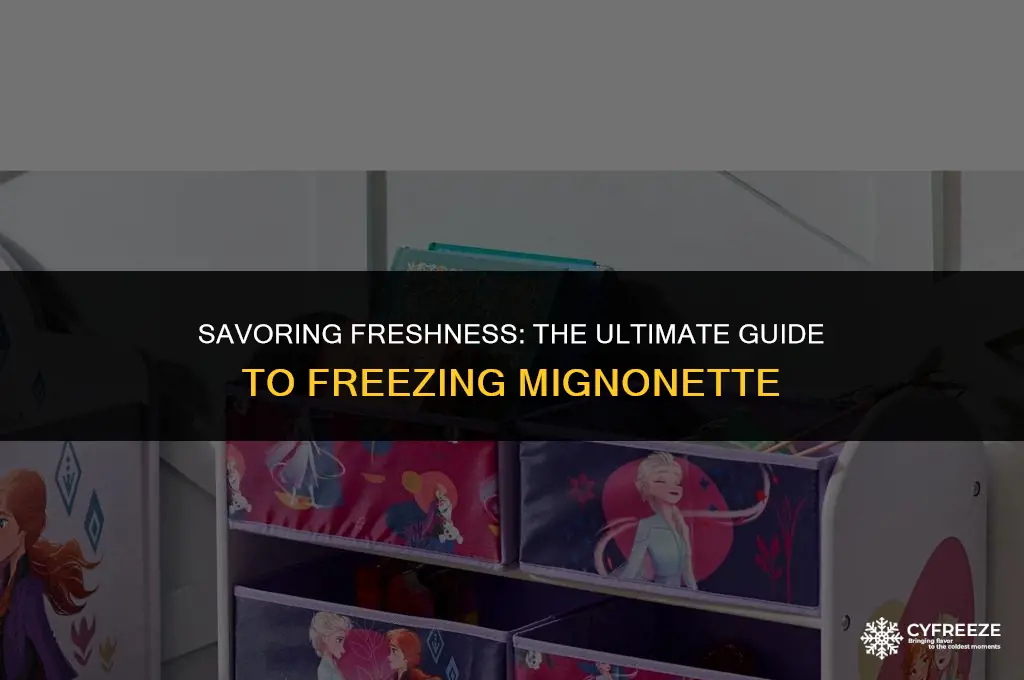 how long will frozen mignonette last in a freezer