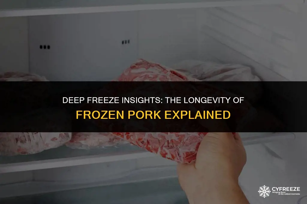 how long will frozen pork ladt in a deep freeze