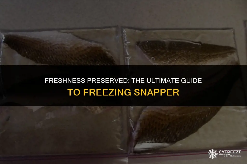 how long will frozen snapper keep in the freezer