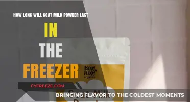 Maximizing Shelf Life: Freezing Goat Milk Powder for Optimal Duration