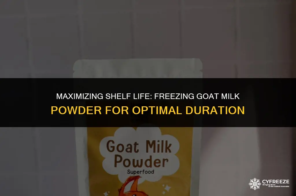 how long will goat milk powder last in the freezer