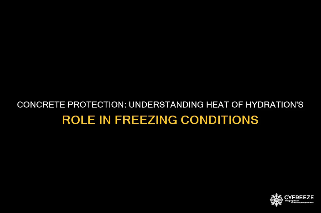 how long will heat of hydration protect concrete from freezing