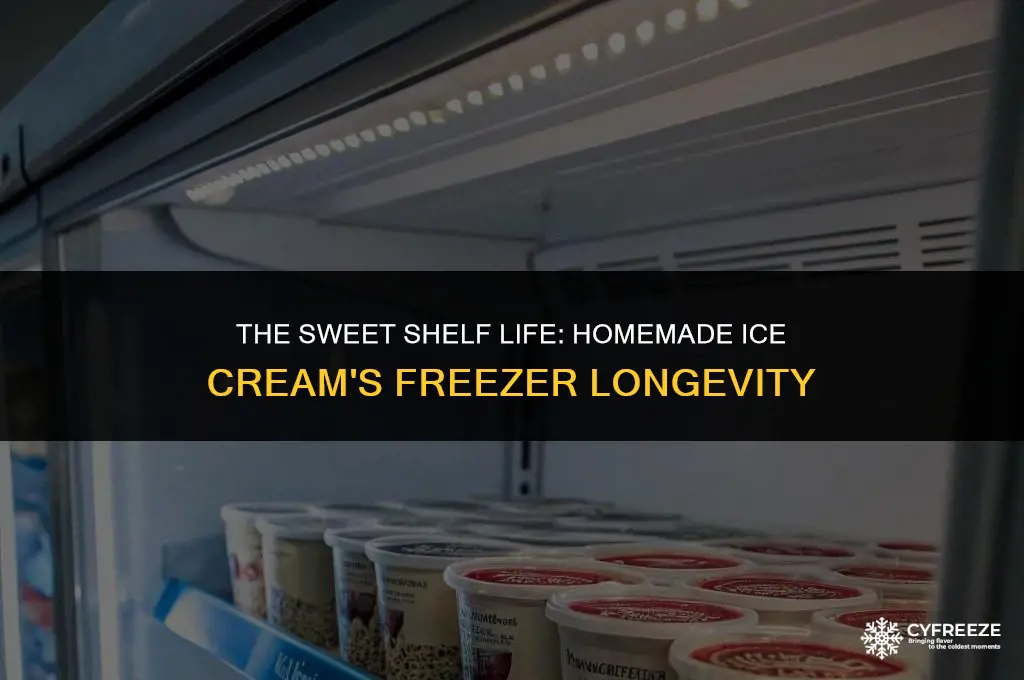 how long will homemade ice cream last in the freezer
