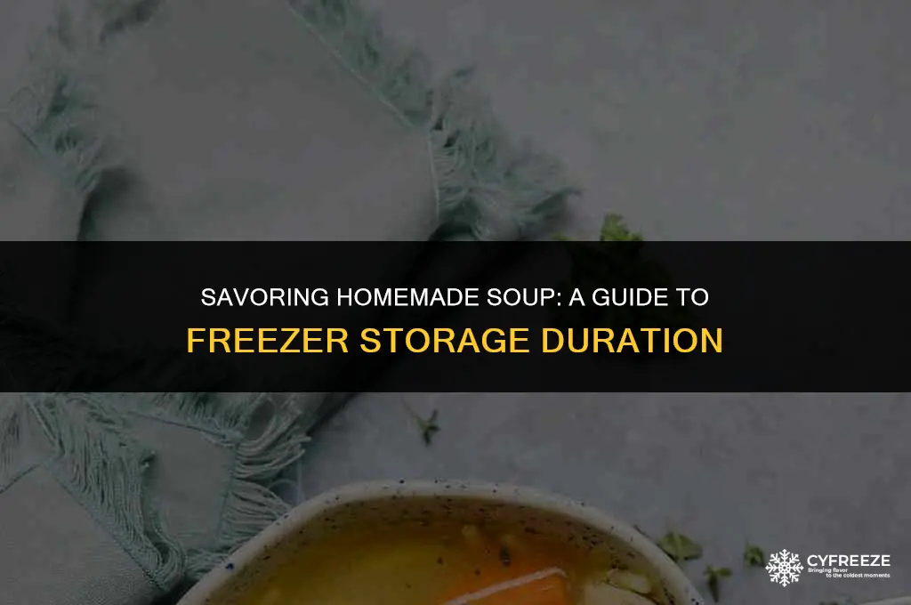 how long will homemade soup keep in freezer