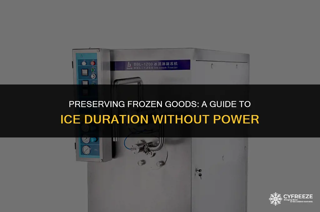 how long will ice last in a freezer without power