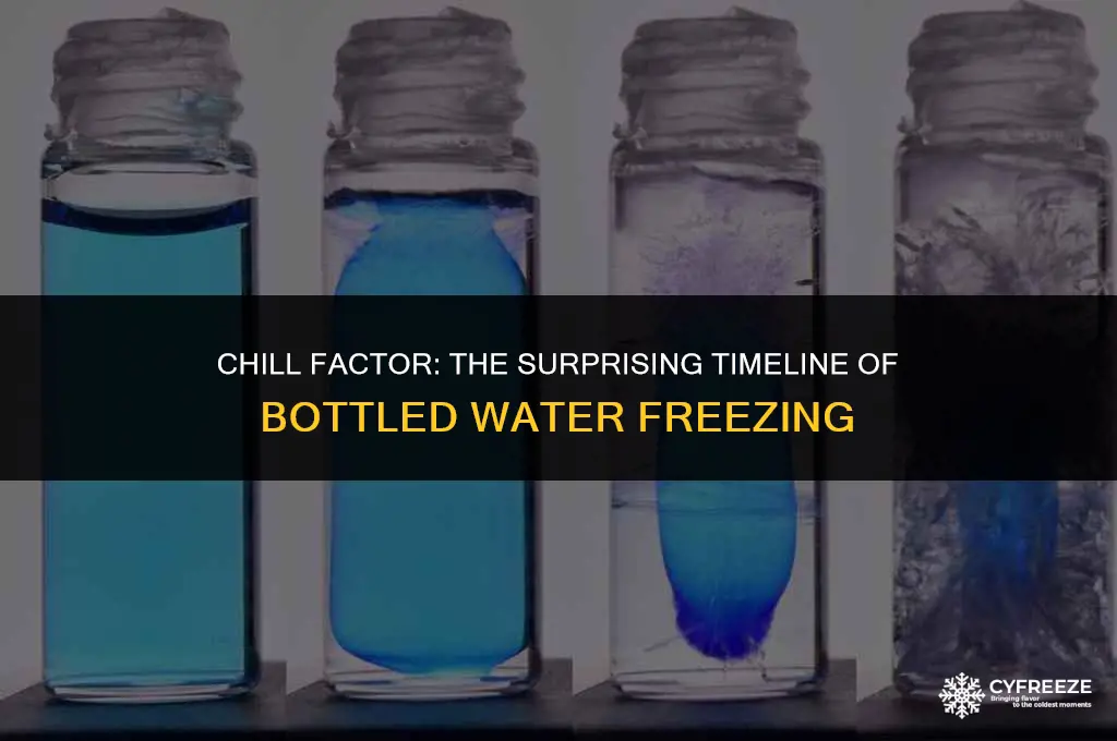how long will it take for bottled water to freeze