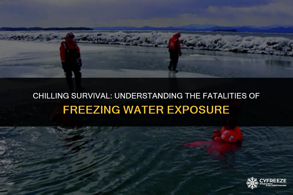 how long will it take to die in freezing water