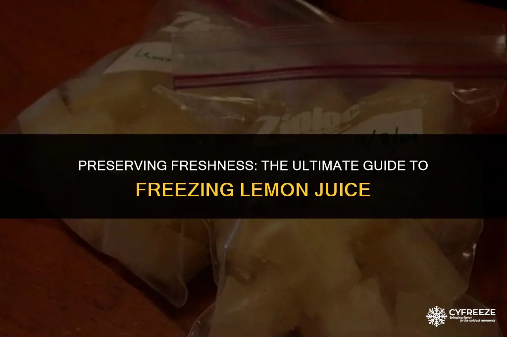 how long will lemon juice keep in the freezer