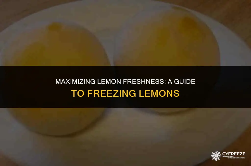 how long will lemons last in the freezer