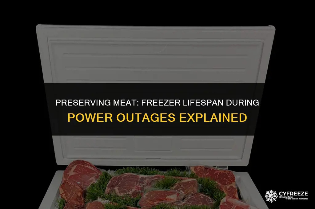 how long will meat last in the freezer without power