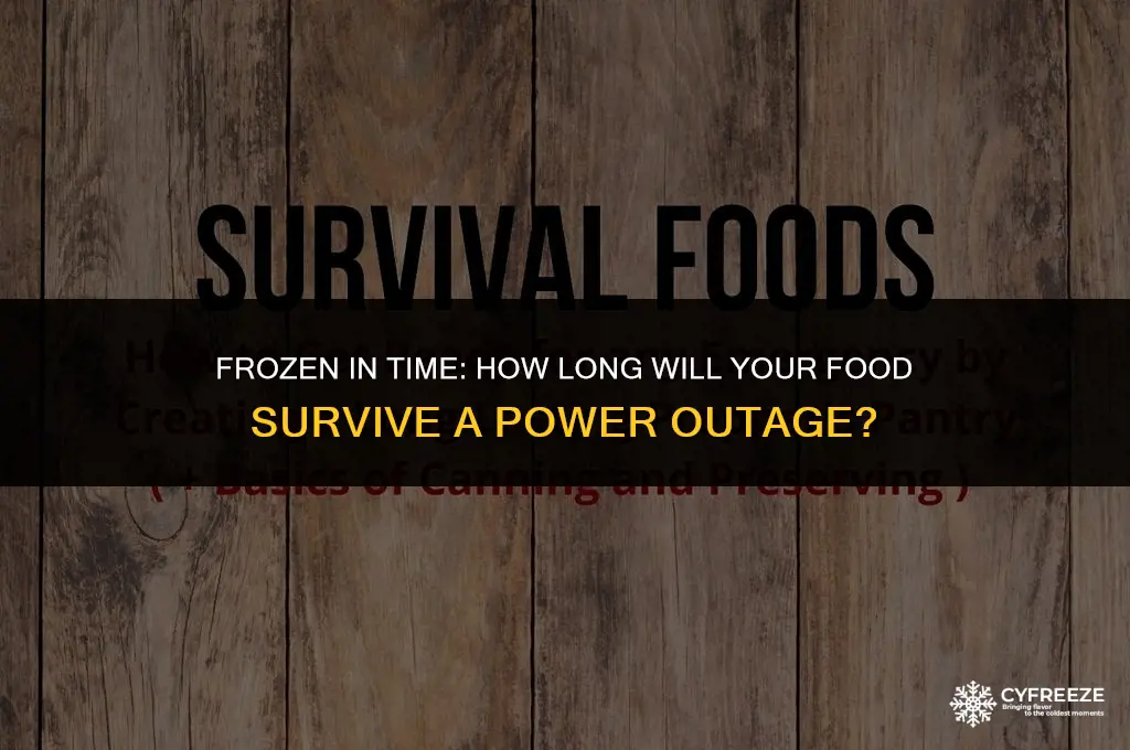 how long will things stay frozen in freezer without power