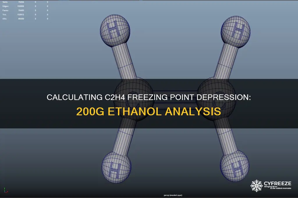 how mang grams of c2h4 200g freezing point