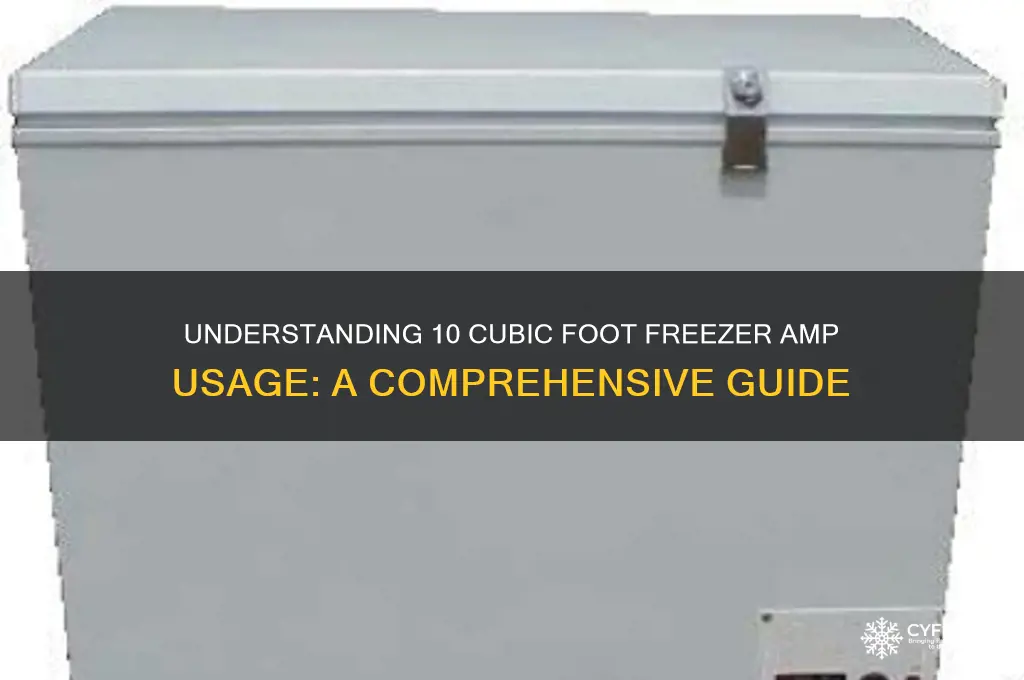how many amps does a 10 cubic foot freezer use