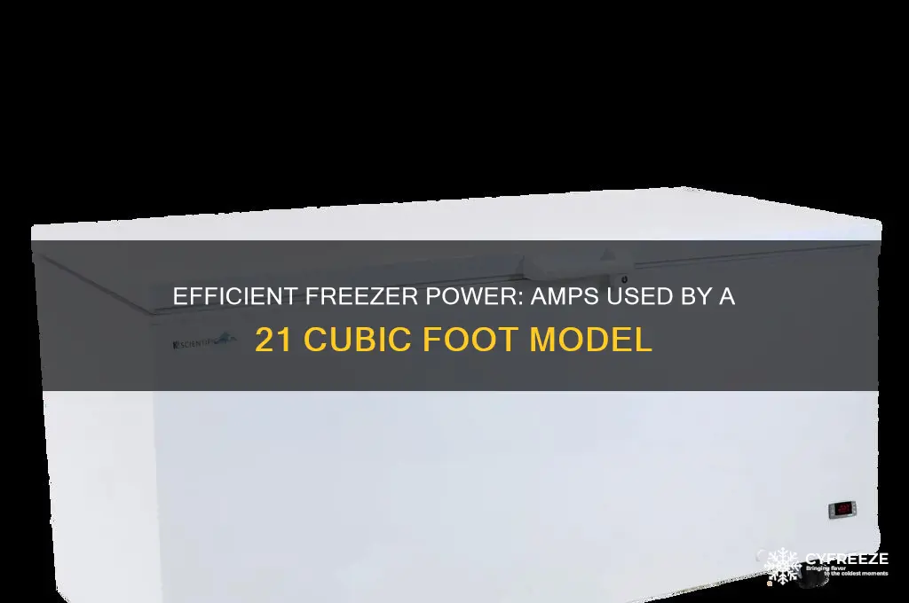 how many amps does a 21 cubic foot freezer use