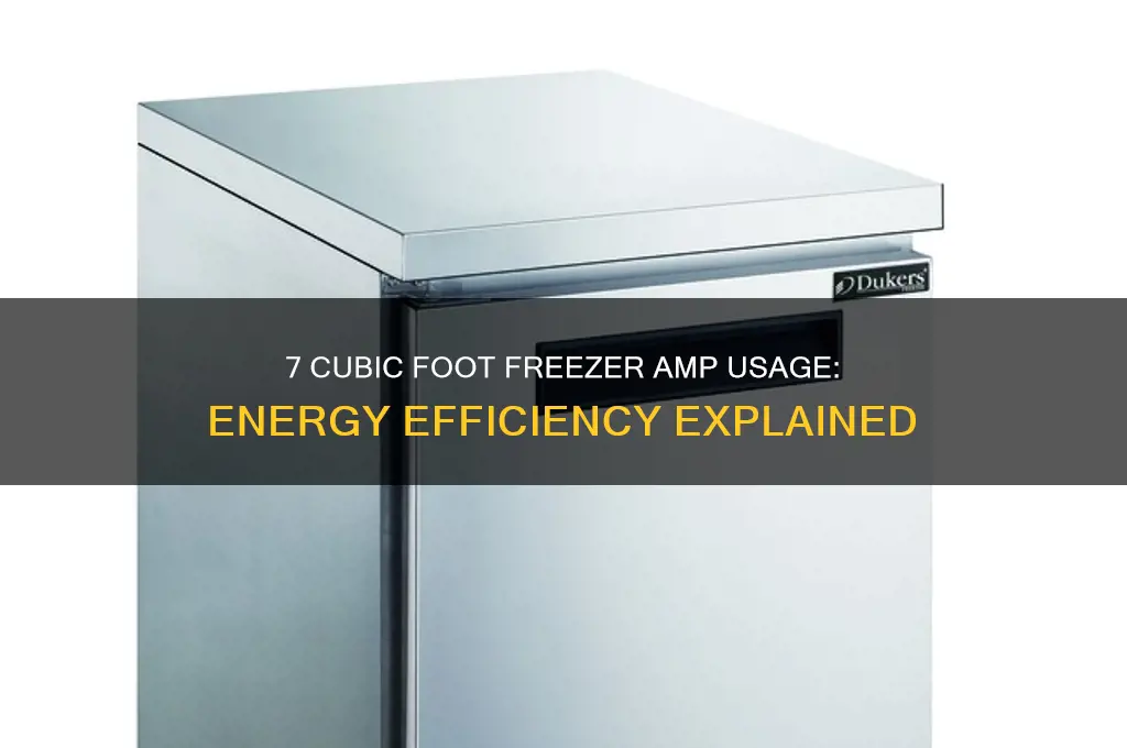 how many amps does a 7 cubic foot freezer use