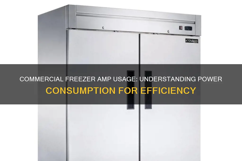 how many amps does a commercial freezer use