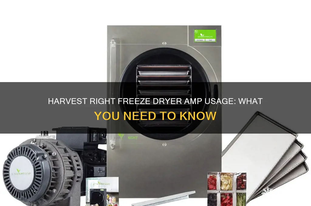how many amps does a harvest right freeze dryer use