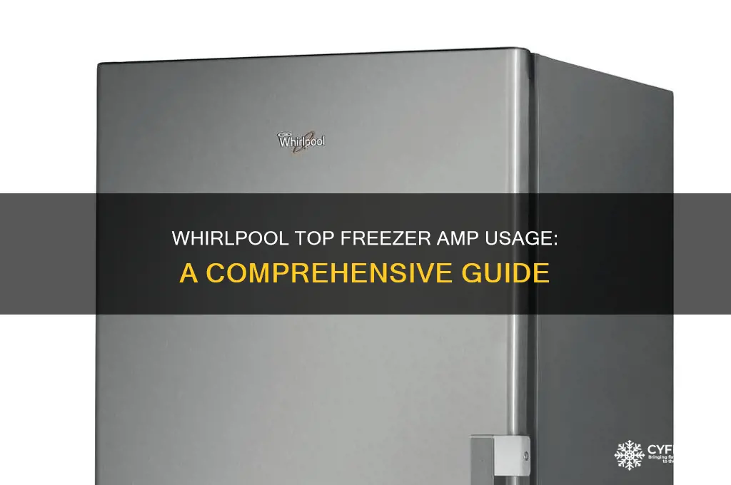 how many amps does whirlpool top freezer use