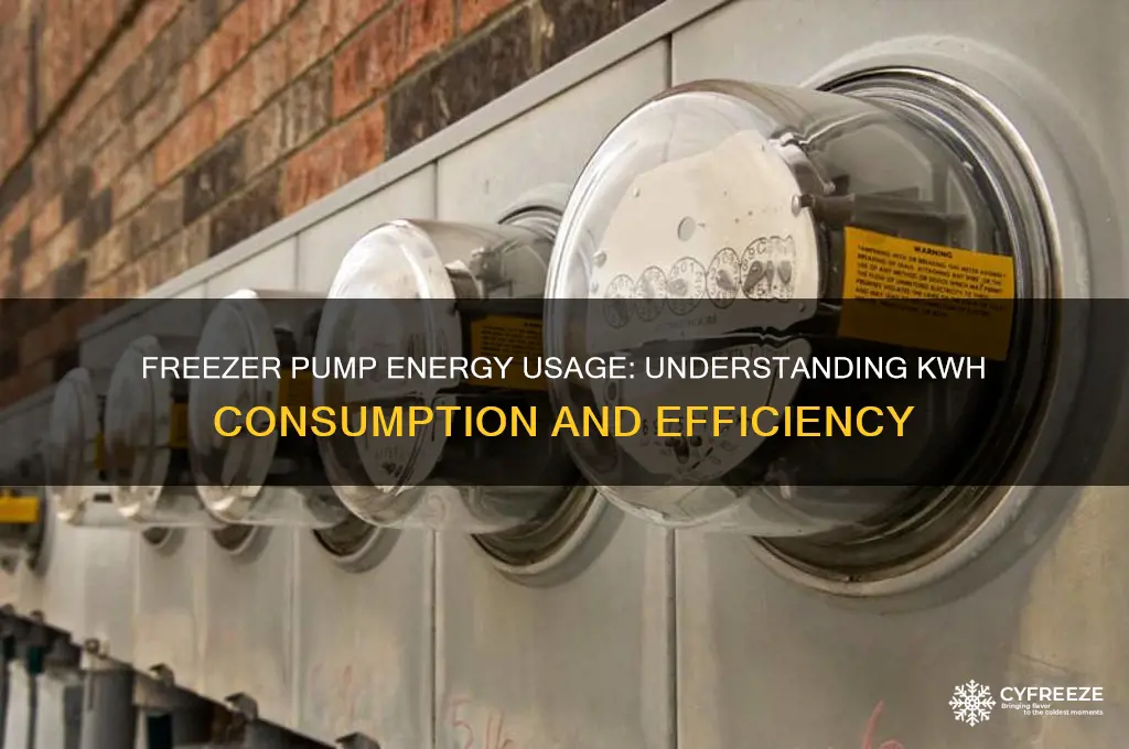 how many kwh does a freezer pump use