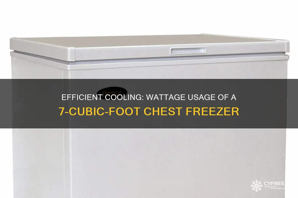 how many watts does a 7cubic foot chest freezer use