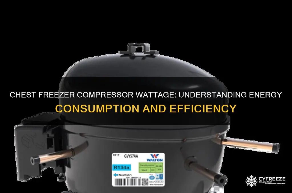 how many watts does a chest freezer compressor use