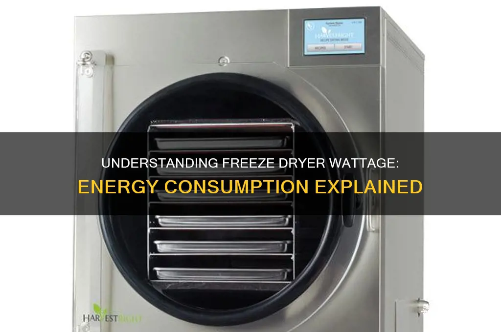 how many watts does a freeze dryer use