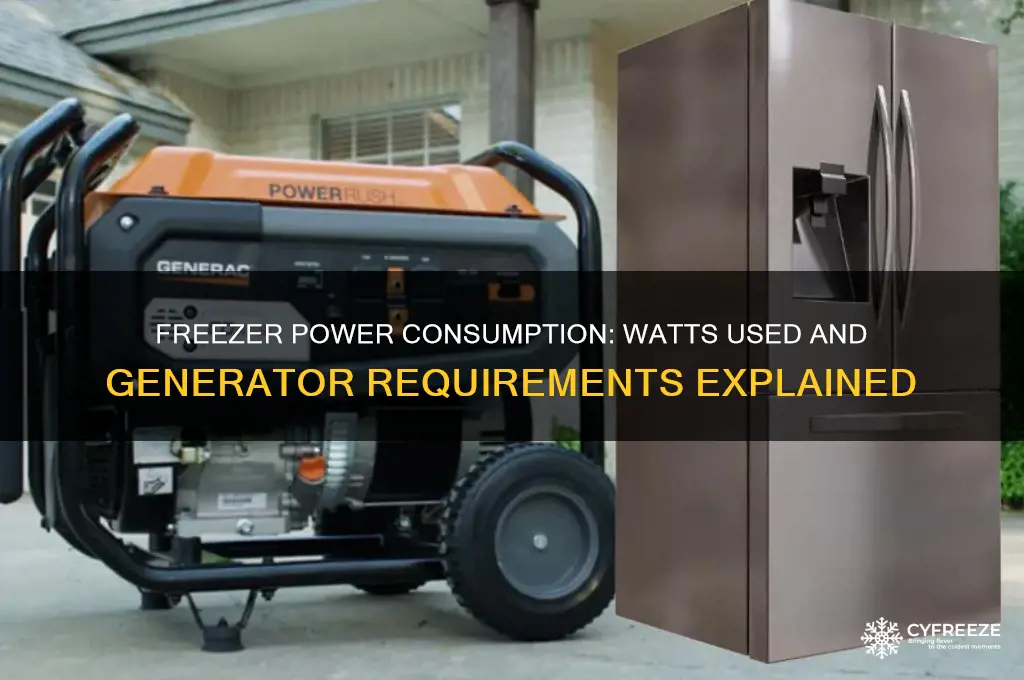 how many watts does a freezer use generator