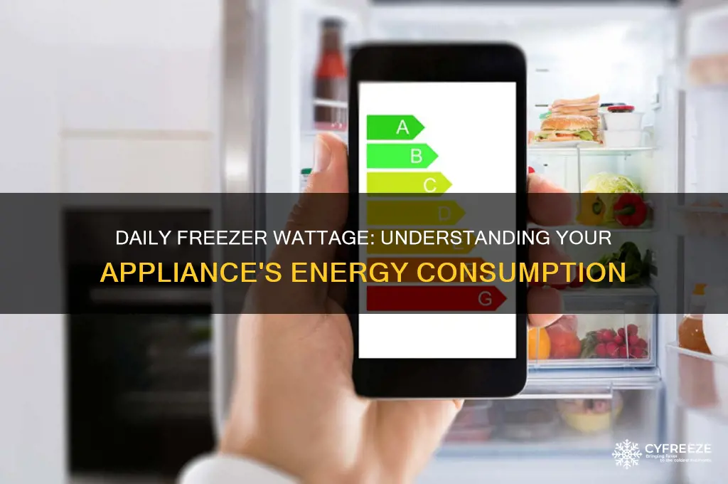 how many watts does a freezer use in a day