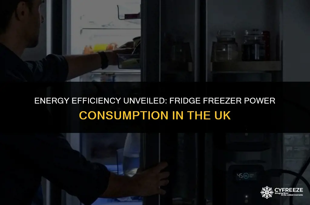 how many watts does a fridge freezer use uk