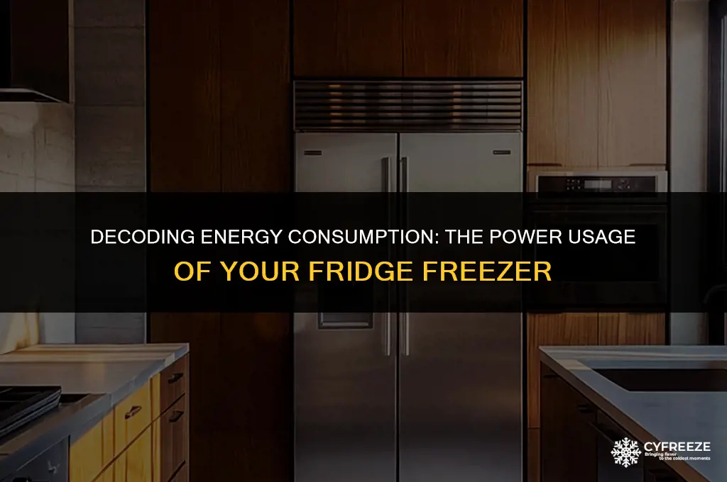 how many watts does a fridge freezer use