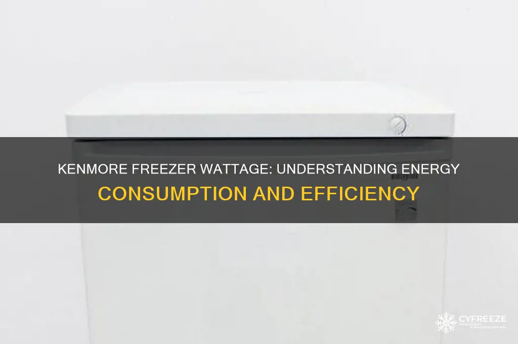 how many watts does a kenmore freezer use