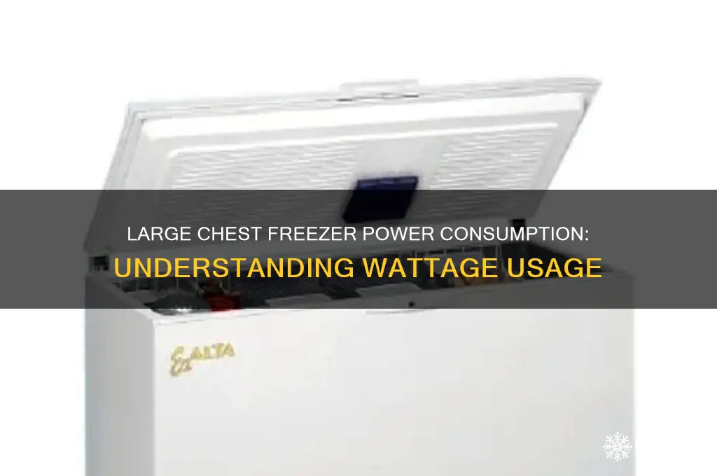 how many watts does a large chest freezer use
