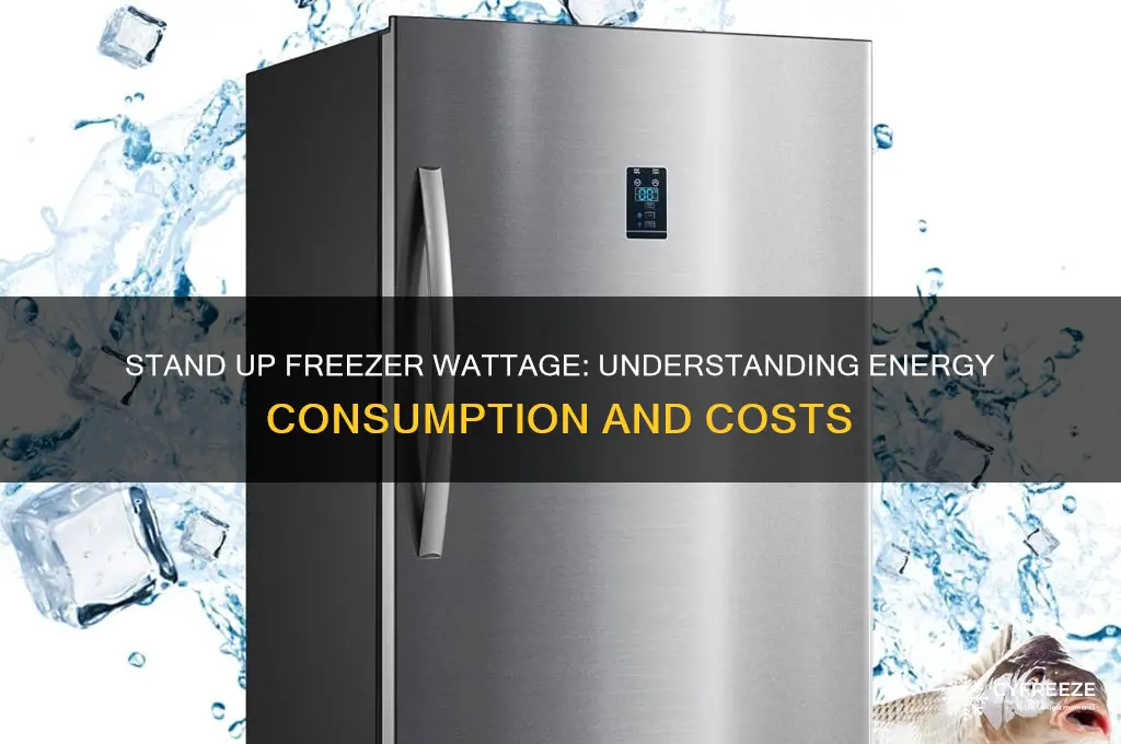 how many watts does a stand up freezer use