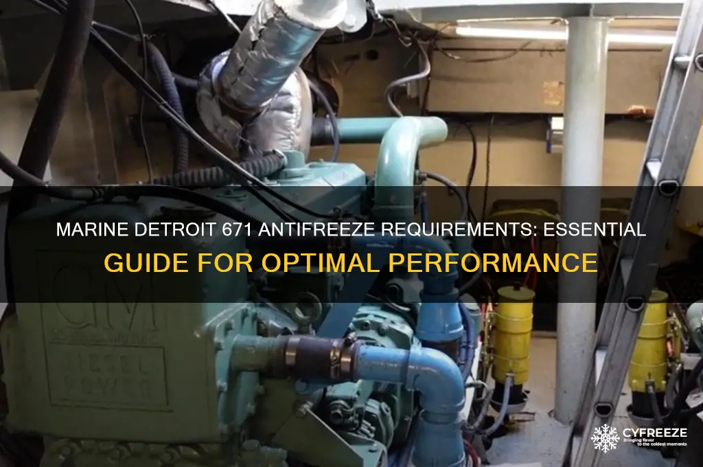 how much anti freeze doe a 671 detroit use marine