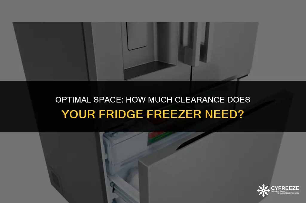 how much clearance behind a fridge freezer