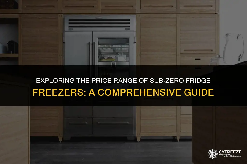 how much does a sub zero fridge freezer cost