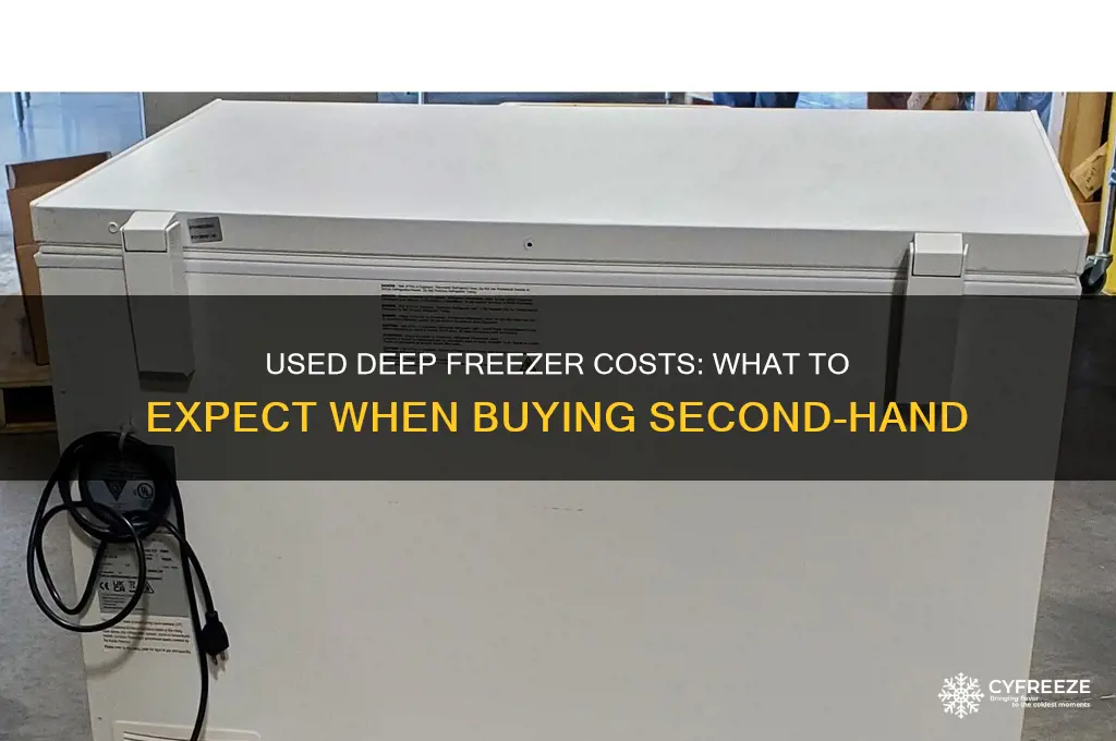 how much does a used deep freezer cost