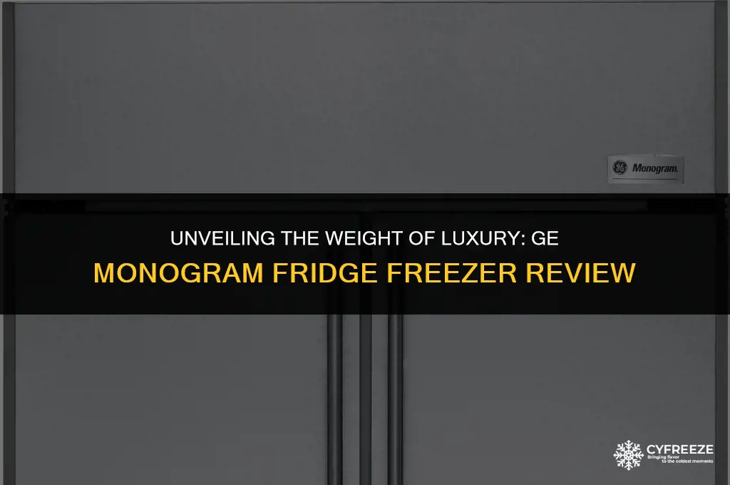 how much does ge monogram fridge freezer weigh