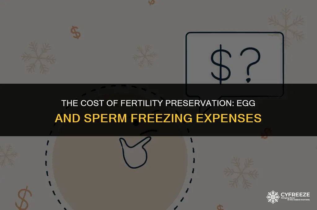 how much does it cost to freeze eggs and sperm