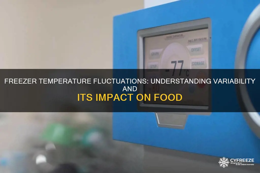 how much does the temperature in your freezer vary
