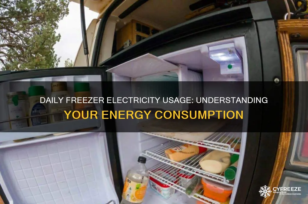 how much electricity does a freezer use per day
