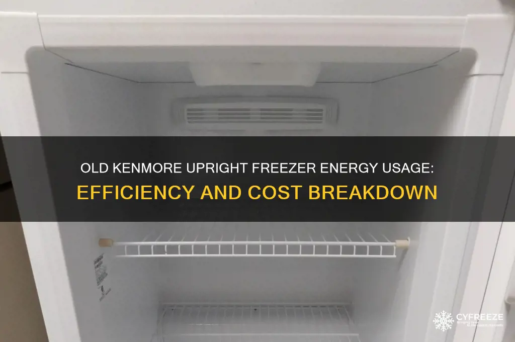 how much energy does an old kenmore upright freezer use